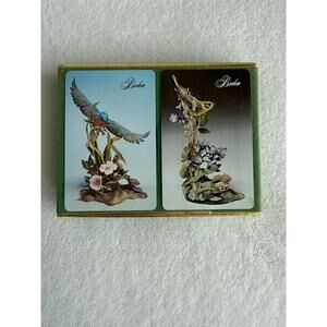 Vintage Boehm Porcelain Bird Playing Cards Double Deck New Unsealed Game Night